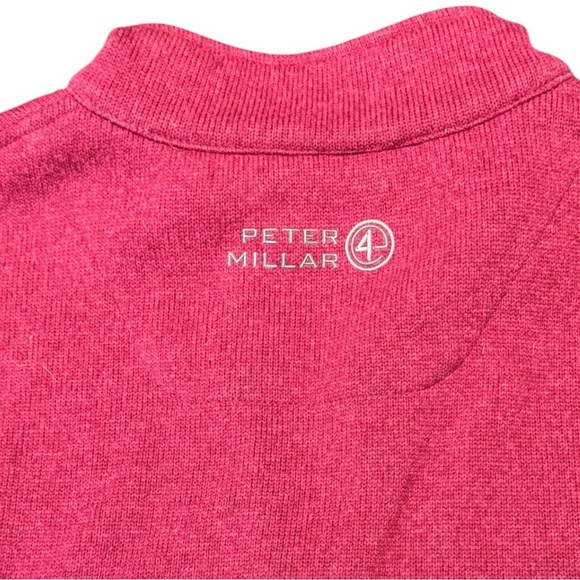 Peter Millar Men’s Red Quarter Zip Golf Athleisure Pullover Sweater Size M - Picture 7 of 9